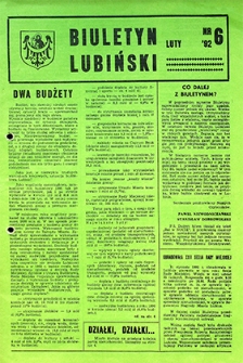 Biuletyn Lubiński nr 6, luty `92