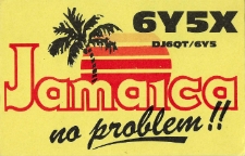 Karta QSL 6Y5X : Jamajka