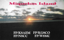 Karta QSL FP/KG8CO : Saint Pierre & Miquelon : IOTA NA-032
