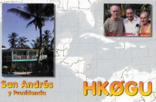 Karta QSL HK0GU : San Andres y Providencia : IOTA NA-033