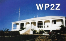 Karta QSL WP2Z : Wyspy Dziewicze Stanów Zjednoczonych : IOTA NA-106