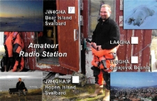 Karta QSL LA4GHA : Wyspa Niedźwiedzia : IOTA EU-027