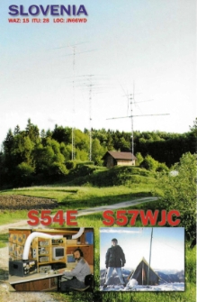 Karta QSL S54E : Słowenia