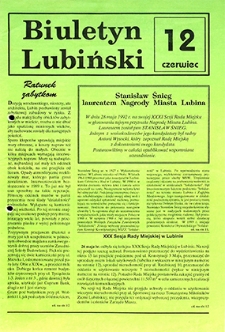 Biuletyn Lubiński nr 12, czerwiec `92