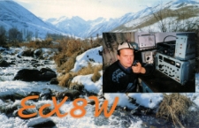 Karta QSL EX8W : Kirgistan