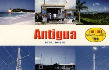 Karta QSL V26ET : Antigua i Barbuda : IOTA NA-100