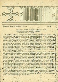 Solidarność nr 10, grudzień `80
