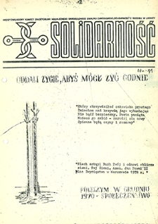 Solidarność nr 11, grudzień `80