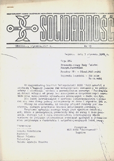 Solidarność nr 13, styczeń `81