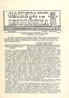 Gazeta Lubińska nr 28, maj `89