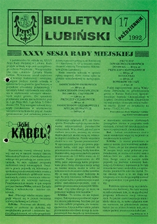 Biuletyn Lubiński nr 17, październik `92