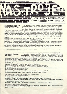 Biuletyn Informacyjny NSZZ „Solidarność” WPEC Legnica : nr 2, styczeń `90