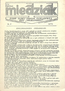 Miedziak ZG &bdquo;Rudna&rdquo; : nr 6, maj `89