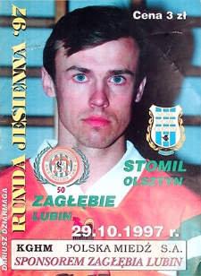 Runda jesienna '97 : 29 października, Zagłębie Lubin – Stomil Olsztyn