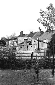 Ulica Browarna : pionowe ujęcie zaplecza budynku masarni znajdującej się przy ulicy Sienkiewicza