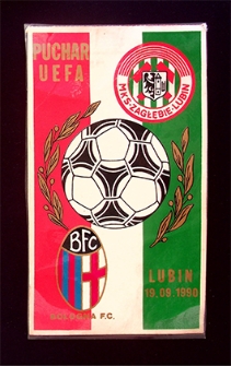 Puchar UEFA : Zagłębie Lubin – Bologna FC 19.09.1990