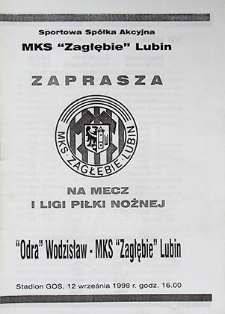 VII kolejka I ligi piłki nożnej : 12 września, Odra Wodzisław – Zagłębie Lubin