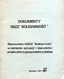 Dokumenty NSZZ „Solidarność” `87