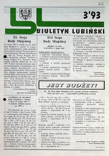 Biuletyn Lubiński nr 3, `93