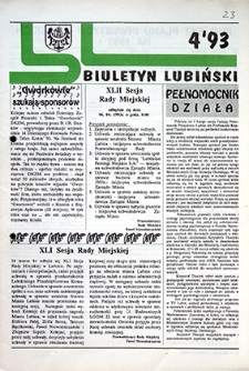 Biuletyn Lubiński nr 4, `93