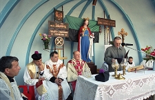 Zakłady G&oacute;rnicze &bdquo;Konrad&rdquo; w Iwinach : ostatnia msza przed likwidacją i zatopieniem kopalni