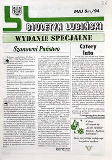 Biuletyn Lubiński nr 5 (37), maj `94