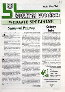 Biuletyn Lubiński nr 5 (37), maj `94