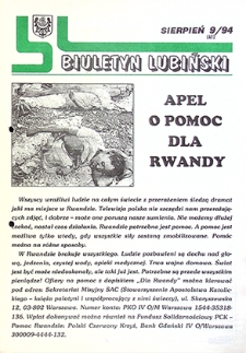 Biuletyn Lubiński nr 9 (41), sierpień `94