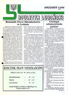 Biuletyn Lubiński nr 11 (43), wrzesień `94