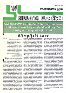 Biuletyn Lubiński nr 12 (44), październik `94