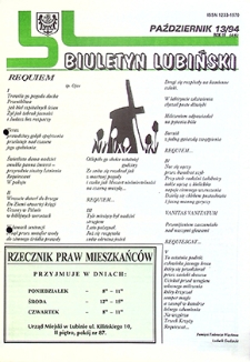 Biuletyn Lubiński nr 13 (45), październik `94
