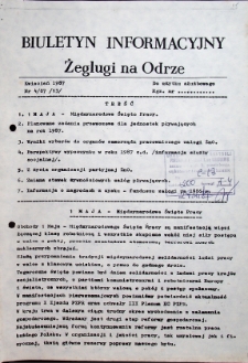 Biuletyn Informacyjny Żeglugi na Odrze nr 4/87 (13)