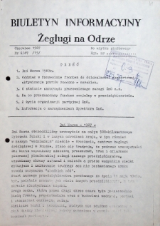 Biuletyn Informacyjny Żeglugi na Odrze nr 6/87 (15)