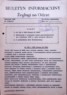 Biuletyn Informacyjny Żeglugi na Odrze nr 7/88 (26)