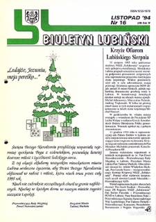 Biuletyn Lubiński nr 16 (48), listopad `94