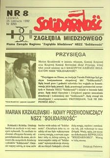 Solidarność Zagłębia Miedziowego nr 8, czerwiec `92