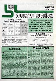 Biuletyn Lubiński nr 3 (52), luty `95