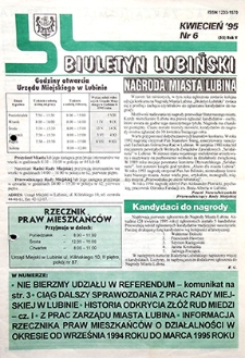 Biuletyn Lubiński nr 6 (55), kwiecień `95