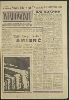 Wiadomości : Tygodnik Zagłębia Miedziowego nr 8 (465), luty `66