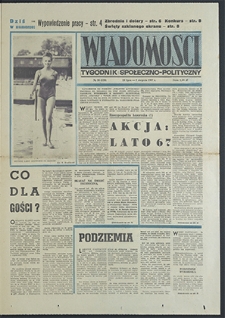 Wiadomości : Tygodnik społeczno-polityczny nr 30 (539), lipiec `67