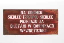 Szablon kolejowy : Na odcinku Siedlce–Terespol–Siedlce przejazd za biletami w komunikacji wewnętrznej