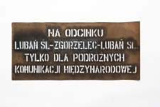 Szablon kolejowy : Na odcinku Lubań–Zgorzelec–Lubań Śl. tylko dla podróżnych komunikacji międzynarodowej