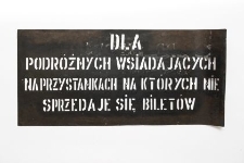 Szablon kolejowy : Dla podr&oacute;żnych wsiadających na przystankach na kt&oacute;rych nie sprzedaje się bilet&oacute;w