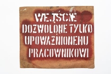 Szablon kolejowy : Wejście dozwolone tylko upoważnionemu pracownikowi