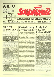 Solidarność Zagłębia Miedziowego nr 11/91, czerwiec `93