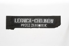 Szablon kolejowy : Legnica&ndash;Chojn&oacute;w przez Złotoryję