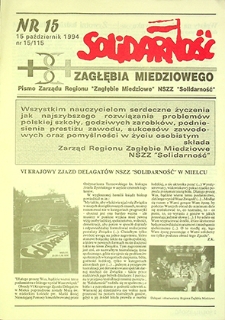 Solidarność Zagłębia Miedziowego nr 15/115, październik `94
