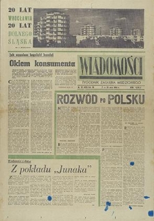 Wiadomości : Tygodnik Zagłębia Miedziowegonr 19 (423), maj `65
