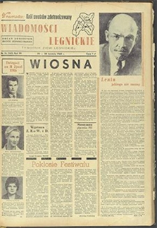 Wiadomości Legnickie nr 16 (160), kwiecień `60