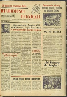 Wiadomości Legnickie nr 18 (162), maj `60